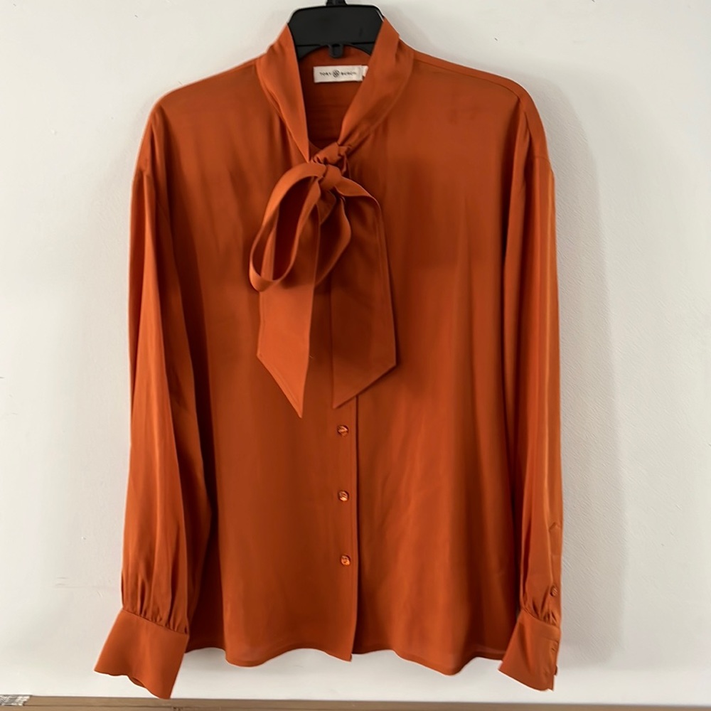 Tory Burch rust colour blouse size 10